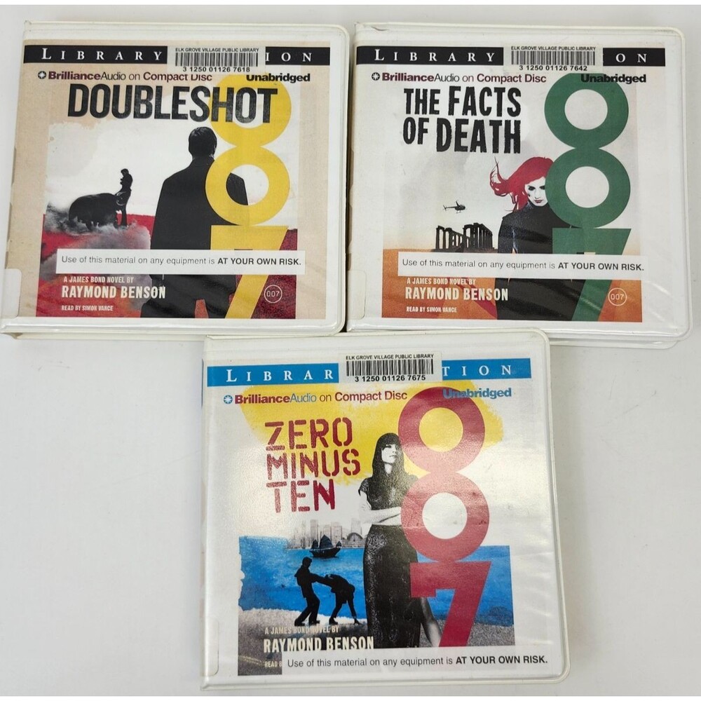 Raymond Benson Lot of 3 Audiobooks Books on CD Unabridged Thrillers Espionage